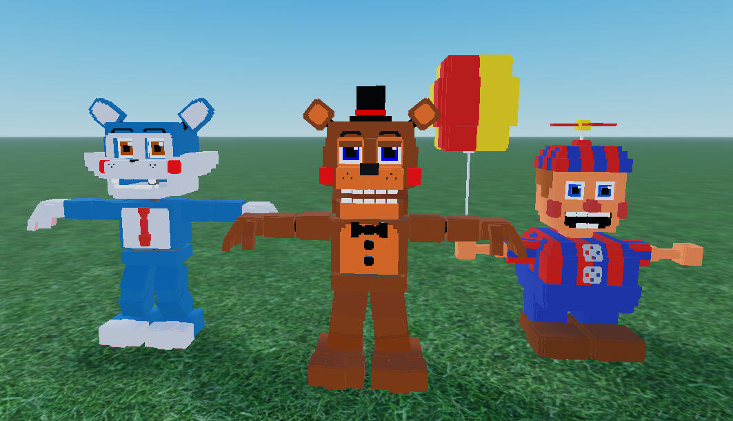 Toy Freddy, BB, and Candy. -2023