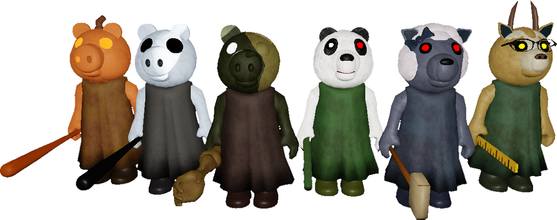 Pumpiggy, Memory, Zompiggy, Pandy, Sheepy, Teacher. - 2024